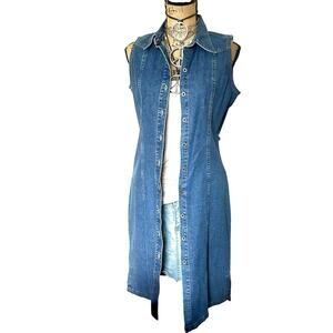 JESSE JEANS women’s VINTAGE Western Sleeveless Midi Jeans Dress - SIZE M